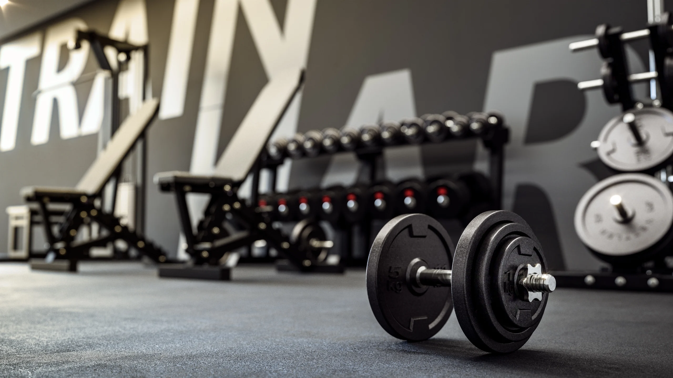photo of dumbbells used in personal training exercises.